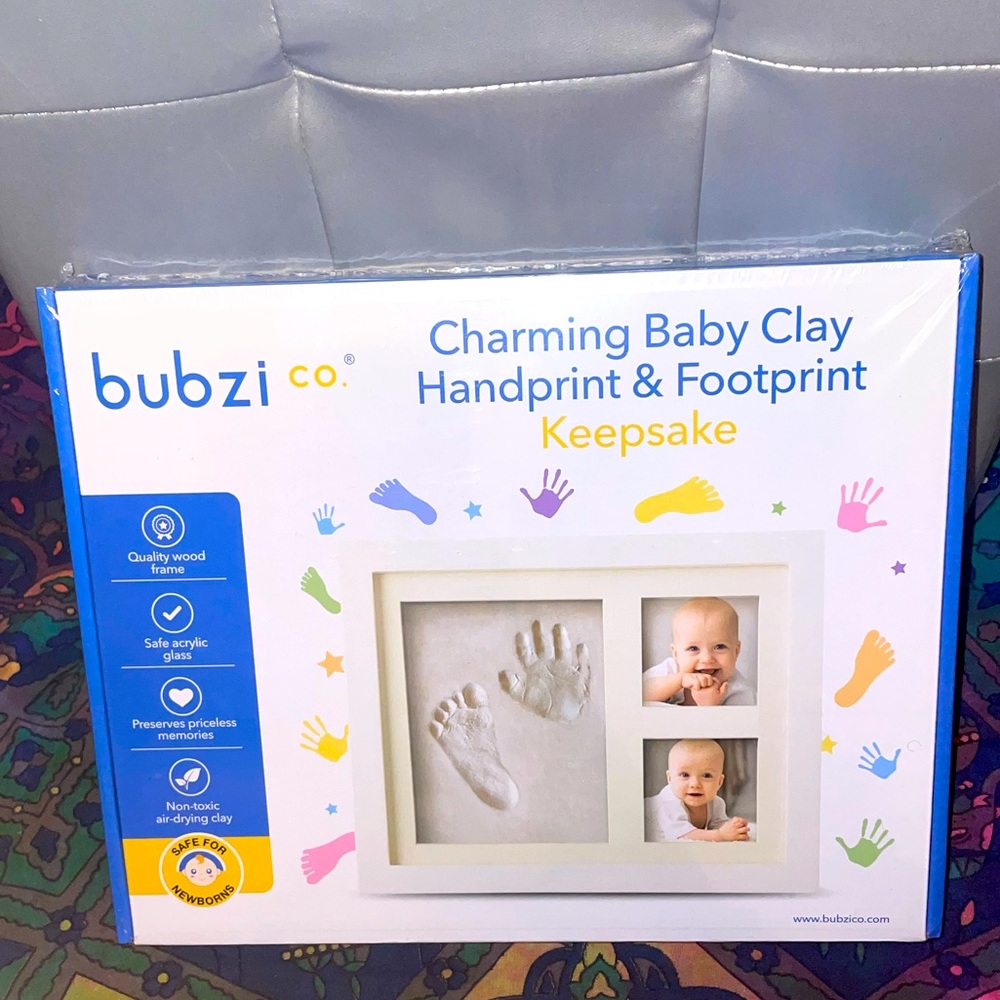 Bubzi Co. Baby Handprint and Footprint Keepsake.